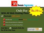 .IN Domain Registration Only for Rs.19/Year