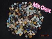 ECONOMICAL ALL COLORS ONYX SILICA STONES AND PEBBLES