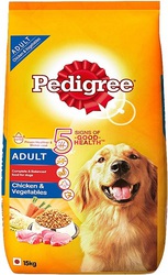 Buy Online Pedigree Adult Dry Dog Food,  Chicken & Vegetables,  15kg Pac
