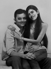 Low Cost Handmade Portrait Painting by Famous Artist Javed Hashmi