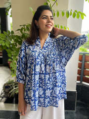 Refresh Your Wardrobe With Unique Indigo Printed Tops For Women